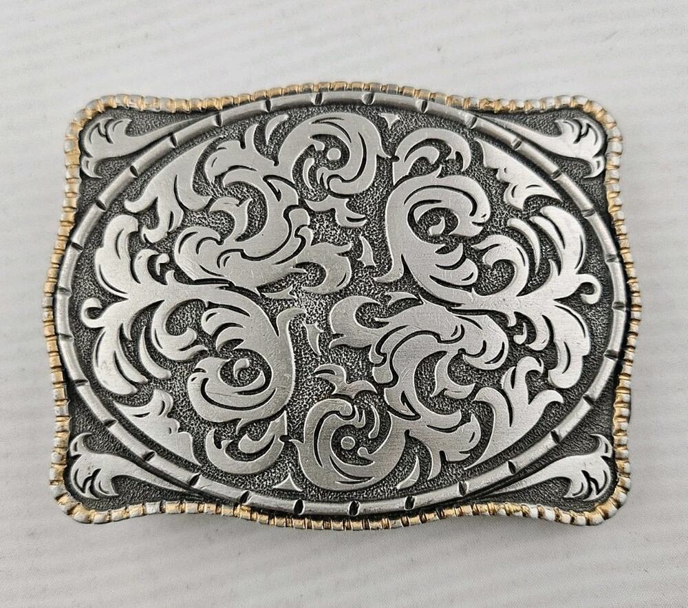Vintage Storming Silver Trophy Belt Buckle Western Cowboy/Cowgirl